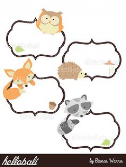 Woodland Forest Animals - Fox included - Classroom Bin Tag Labels ...