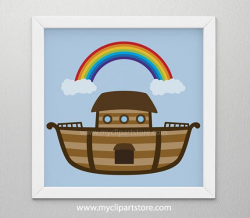 Clipart Noah's Ark / Bible Stories Ship Boat Single