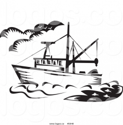 Fishing Boat Clipart Black And White – Pencil And In Color Fishing ...
