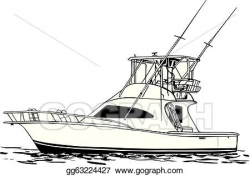 EPS Illustration - Sport fishing boat. Vector Clipart ...