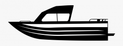 Black And White Fishing Boat Clipart - Bote Png Icon #362686 ...