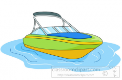 Boats and Ships Clipart- speed-boat-in-water-clipart-4115 ...