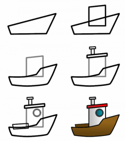 Drawing a cartoon boat | Boating, Funniest cartoons and Cartoon