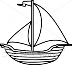 Black and White Boat Clipart | Beach Baby Clipart