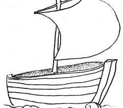 Outline Of A Boat : Kids Coloring - europe-travel-guides.com