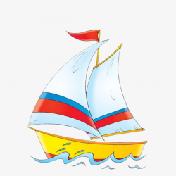 Sailing Boat, Color, Sea, Hand Painted PNG Image and Clipart for ...