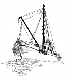 Fishing Boat, Fishing Boat Sketch Coloring Pages: Fishing Boat ...