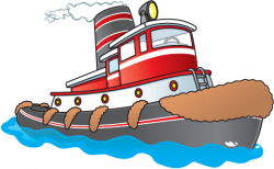 Boat clipart tug boat - Pencil and in color boat clipart tug boat