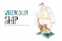 Watercolor Ship ~ Illustrations ~ Creative Market