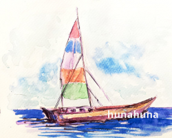 Sailboat watercolor clipart, sailboat digital art, sailboat clipart ...