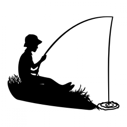 Boy fishing silhouette | Svg file, Silhouettes and Boating