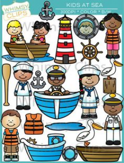 Nautical Digital Clipart Whale Fish Boat Coral by DigitalStories ...
