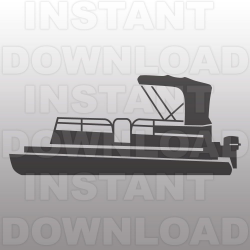 Pontoon Boat SVG File,Lake Life SVG File,Boat SVG File-Vector Art ...