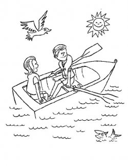 Row Row row your boat coloring sheet | Everything Preschool Coloring ...