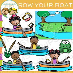 Row, Row, Row Your Boat Nursery Rhyme Clip Art , Images ...