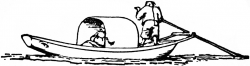 Row Boat clipart sampan - Pencil and in color row boat clipart sampan