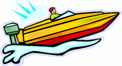 Image of Clipart Boat #2213, Speed Boat Clip Art Free - Clipartoons