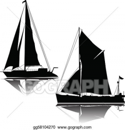 Vector Art - Two large sailing ships. Clipart Drawing ...