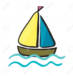 Sailing Boat clipart river boat - Pencil and in color sailing boat ...