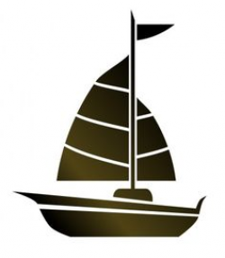 Vector - Simple cartoon sailboat icon - stock illustration, royalty ...