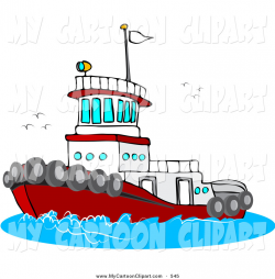 Tugboat clipart ship - Pencil and in color tugboat clipart ship