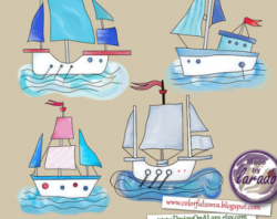 Sailing Ship clipart sea transportation - Pencil and in color ...