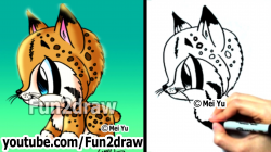How to Draw Animals - How to Draw a Bob Cat - Cute Art - Easy ...