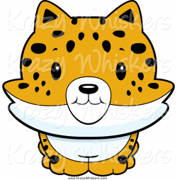 Critter Clipart of a Baby Bobcat Smiling by Cory Thoman - #1035