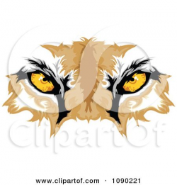 Clipart Cougar Mascot Eyes - Royalty Free Vector Illustration by ...