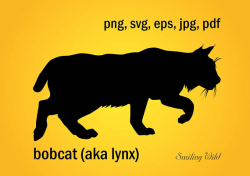 bobcat svg silhouette lynx printable png instant download vector ...