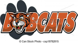 Vector - bobcat mascot - stock illustration, royalty free ...