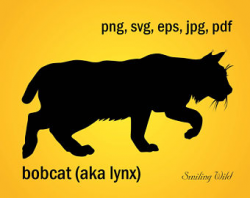 Bobcat silhouette | Etsy