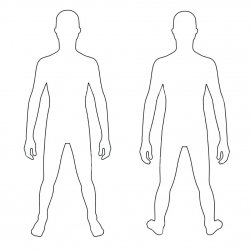 Extremely Creative Body Outline Clipart Human - cilpart