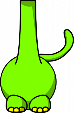 Green Brontosaurus Body :d Clip Art at Clker.com - vector clip art ...
