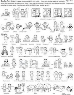 Stick Figure Body Selections | doodling | Pinterest | Stick figures ...