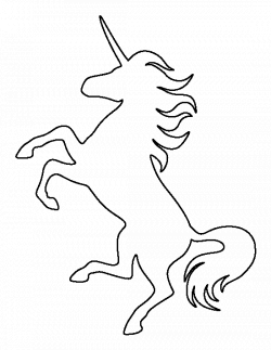 Unicorn pattern. Use the printable outline for crafts, creating ...