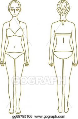 Vector Illustration - Woman body, model. EPS Clipart gg68785106 ...