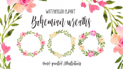 Watercolor Bohemian Wreaths – Pinspiry