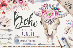 Tribe & Flower boho bundle ~ Illustrations ~ Creative Market