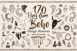 Hand drawn Boho doodles ~ Objects ~ Creative Market