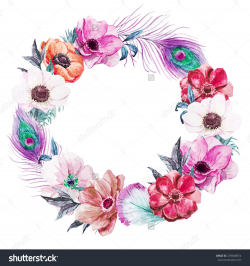 Boho wreath clipart - ClipartFest | Printable images | Pinterest ...