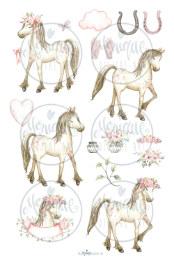 Boho Pony Clipart,Pony Clipart,Pony Watercolor,Horse Clipart,Clipart ...