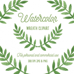 Watercolor Clipart Wreath Clipart Woodland Clipart Boho