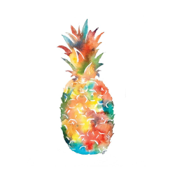 Colorful Pineapple Print - 4x6 8x10 - Welcoming Pine Apple ...