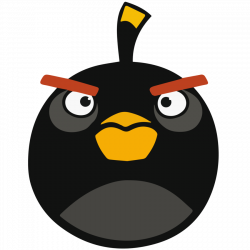 Angry Birds - Bomb (Black) | angry birds | Pinterest | Angry birds ...