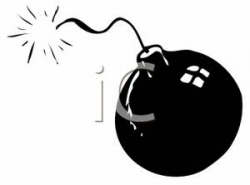 A Black and White Bomb Clipart Picture