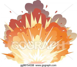 Vector Art - Bomb explosion on ground. Clipart Drawing ...
