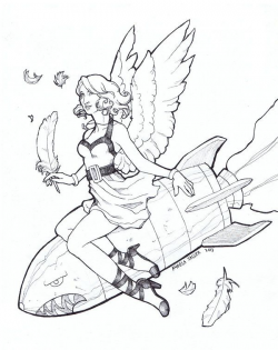 Bombshell Angel Pin Up Girl by AngelaSasser on DeviantArt | Bomb Art ...