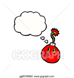 Vector Art - Cartoon cherry bomb. Clipart Drawing gg65795664 - GoGraph
