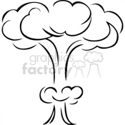 Royalty-Free black and white mushroom cloud explosion 173737 vector ...